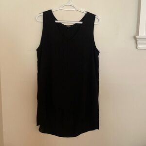 Premise Studio Chiffon Top - black, sleeveless, large